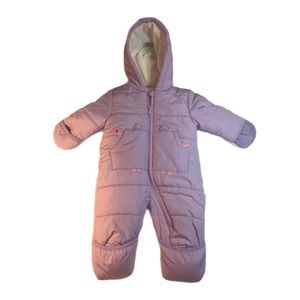Wippette Snowsuit Baby Girl Purple Dinosaur Winter Hooded | Size - 12 Months